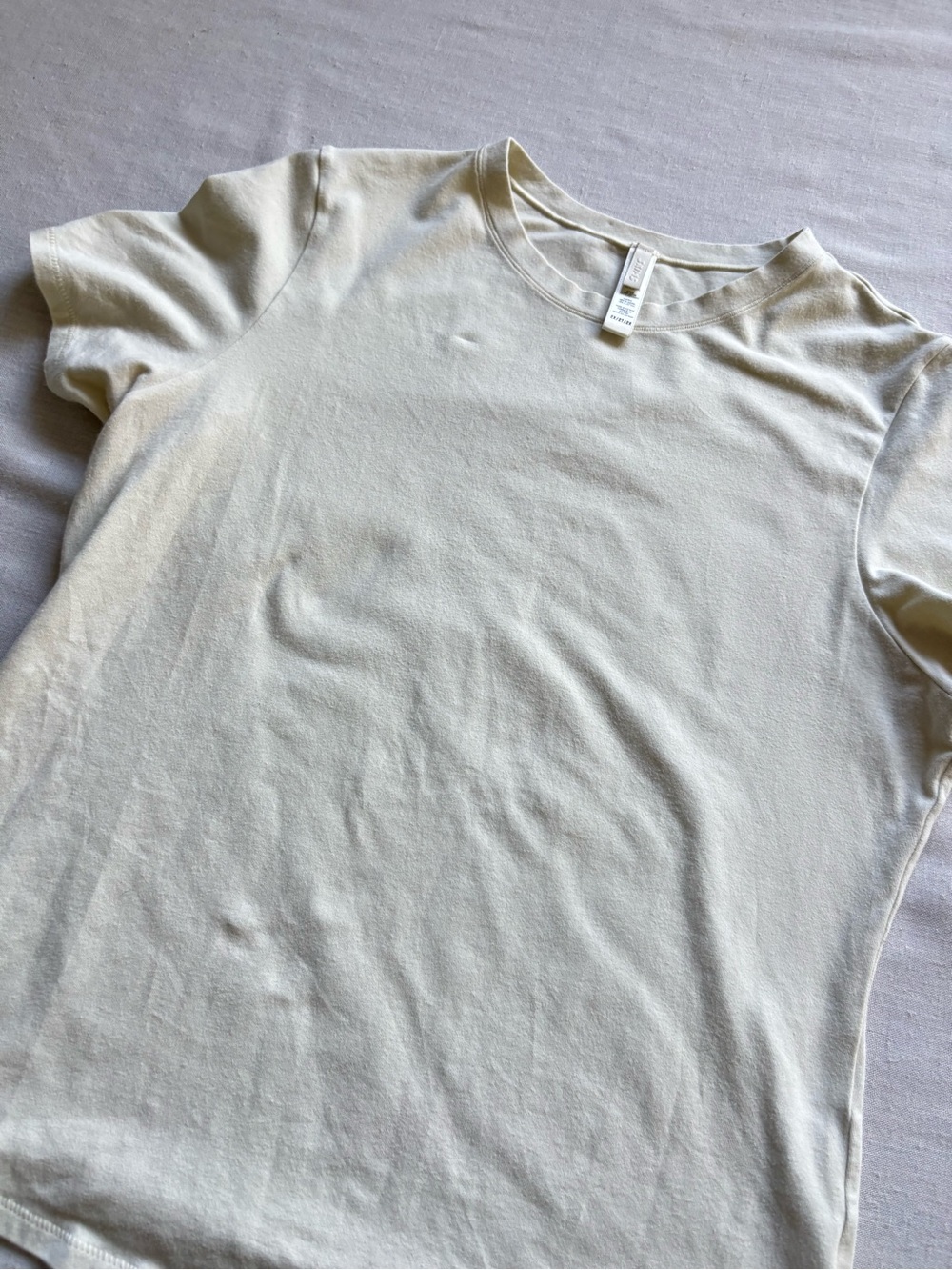 SKIMS Cotton Jersey Short Sleeve T-Shirt Beige 2X - Picture 3 of 8